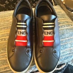 Fendi Black and Red Men's Sneakers